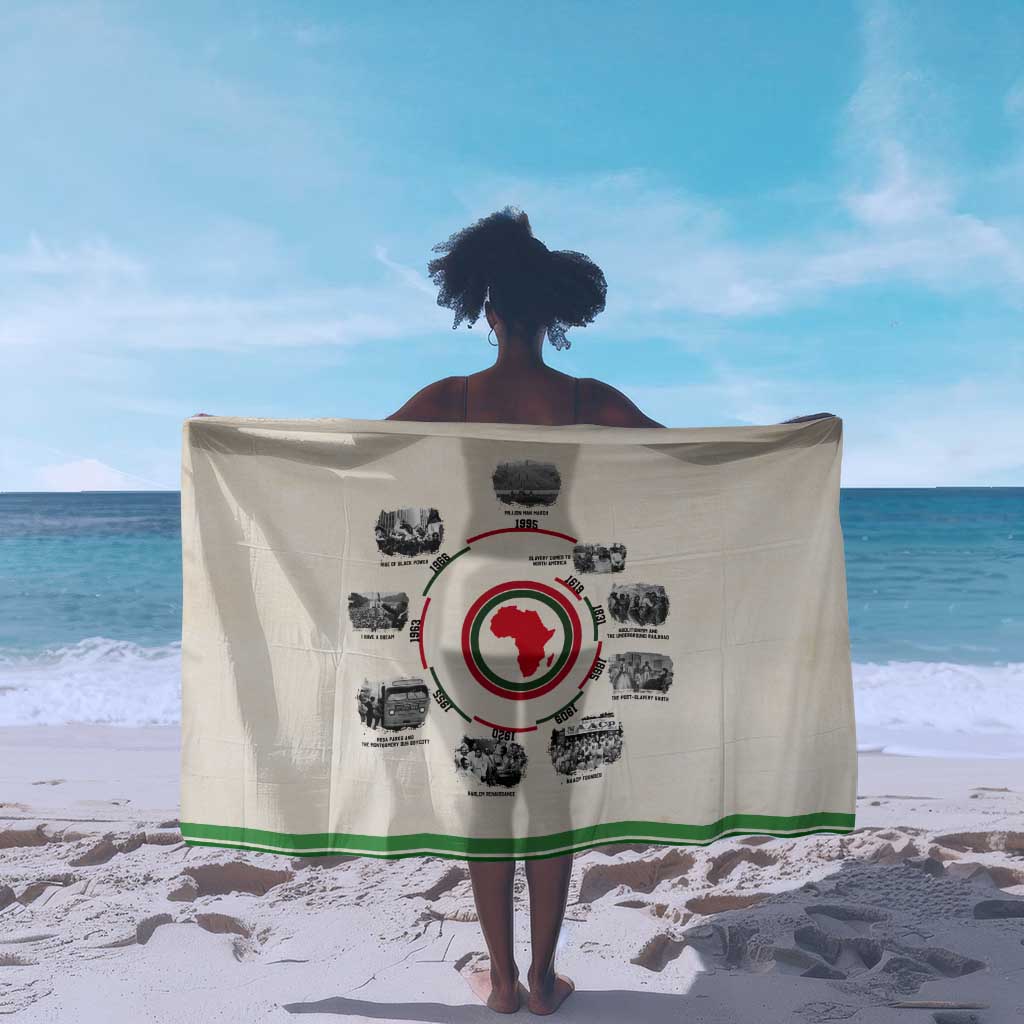 Black History Milestones - African Timeline Sarong DT02