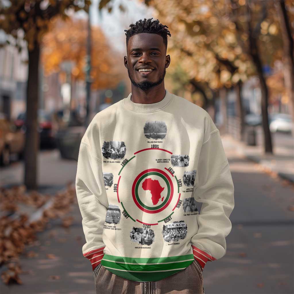 Black History Milestones - African Timeline Sweatshirt DT02