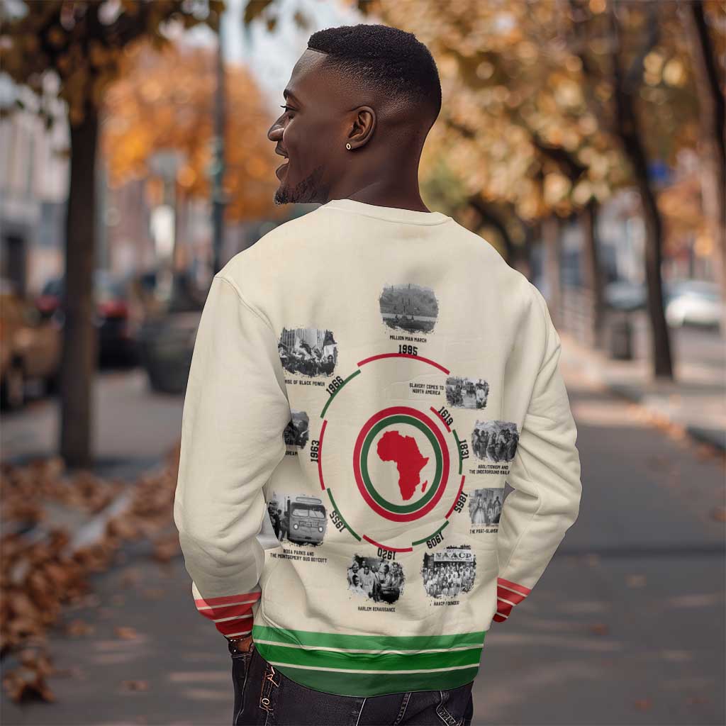 Black History Milestones - African Timeline Sweatshirt DT02