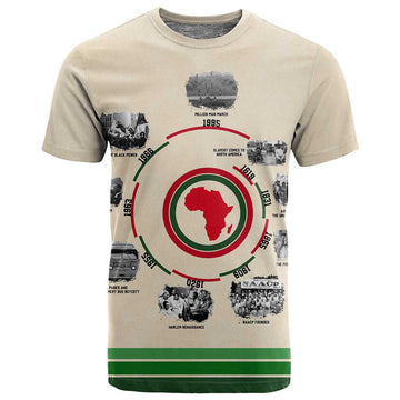 Black History Milestones - African Timeline T shirt DT02