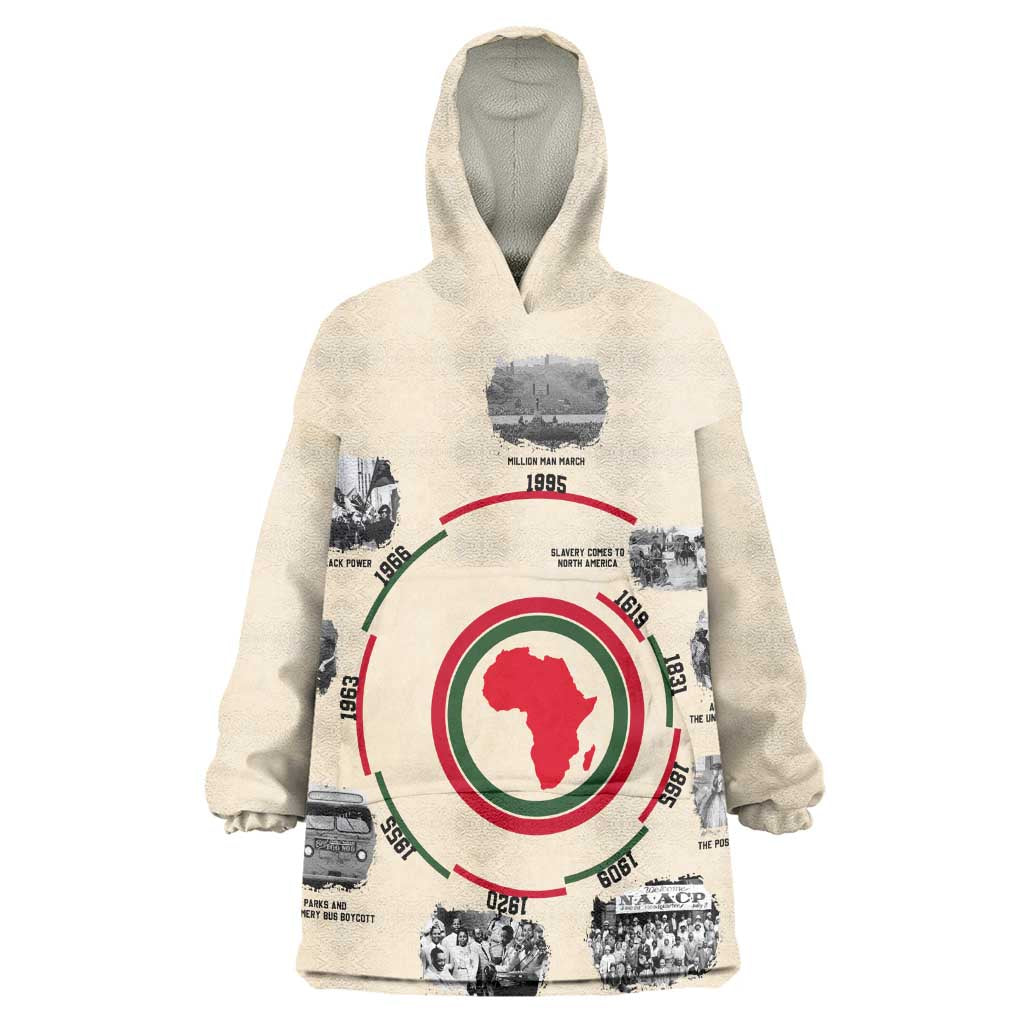 Black History Milestones - African Timeline Wearable Blanket Hoodie DT02