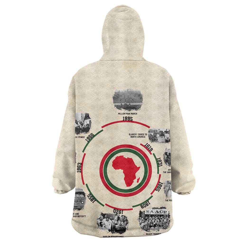 Black History Milestones - African Timeline Wearable Blanket Hoodie DT02