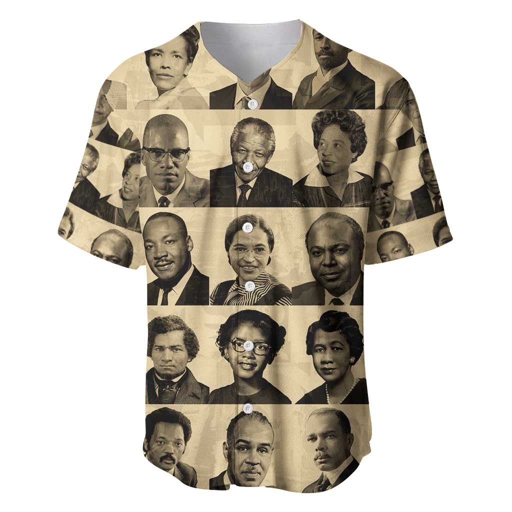 Civil Rights Leaders Baseball Jersey African-American DT02