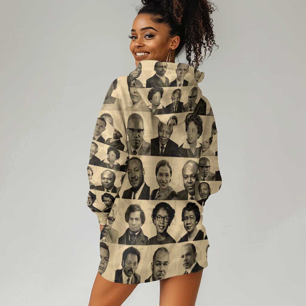 Civil Rights Leaders Hoodie Dress African-American DT02