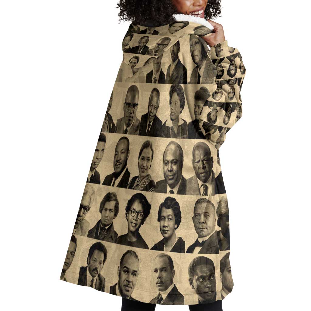 Civil Rights Leaders Wearable Blanket Hoodie African-American DT02