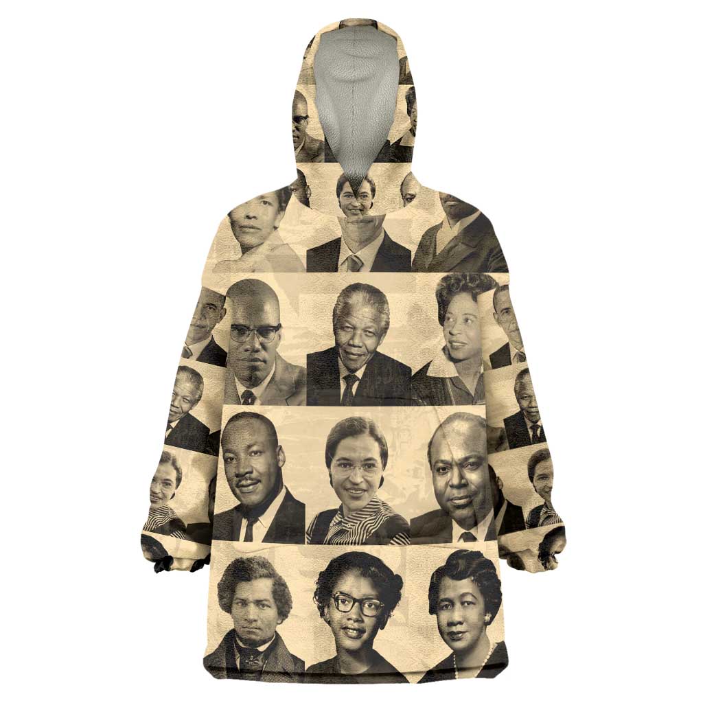 Civil Rights Leaders Wearable Blanket Hoodie African-American DT02