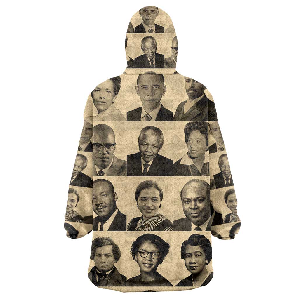 Civil Rights Leaders Wearable Blanket Hoodie African-American DT02