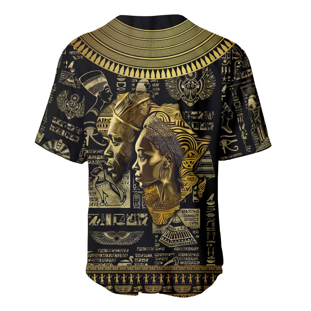 Egypt Pharaoh Baseball Jersey Egyptian Hieroglyphs and Symbols DT02
