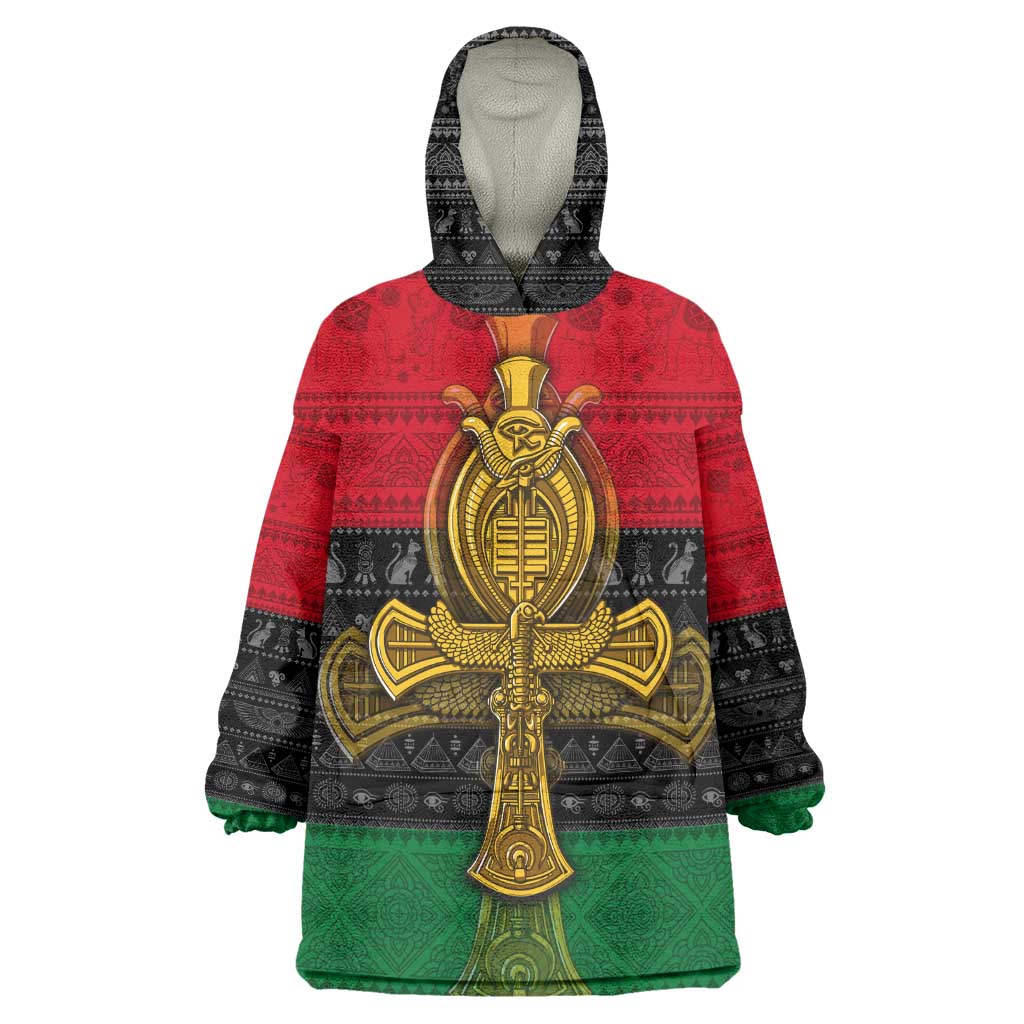 Pan African Ankh Wearable Blanket Hoodie DT02
