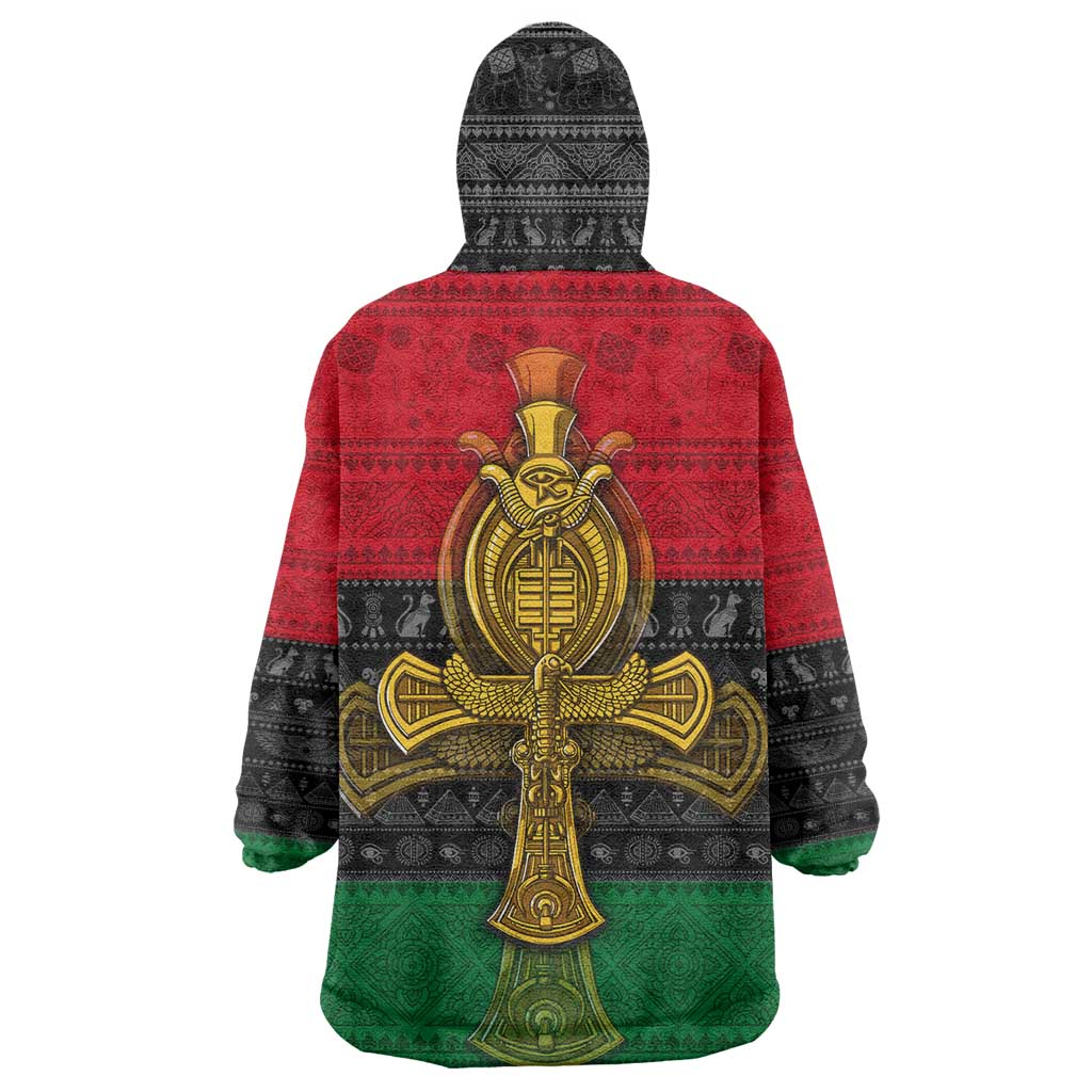 Pan African Ankh Wearable Blanket Hoodie DT02