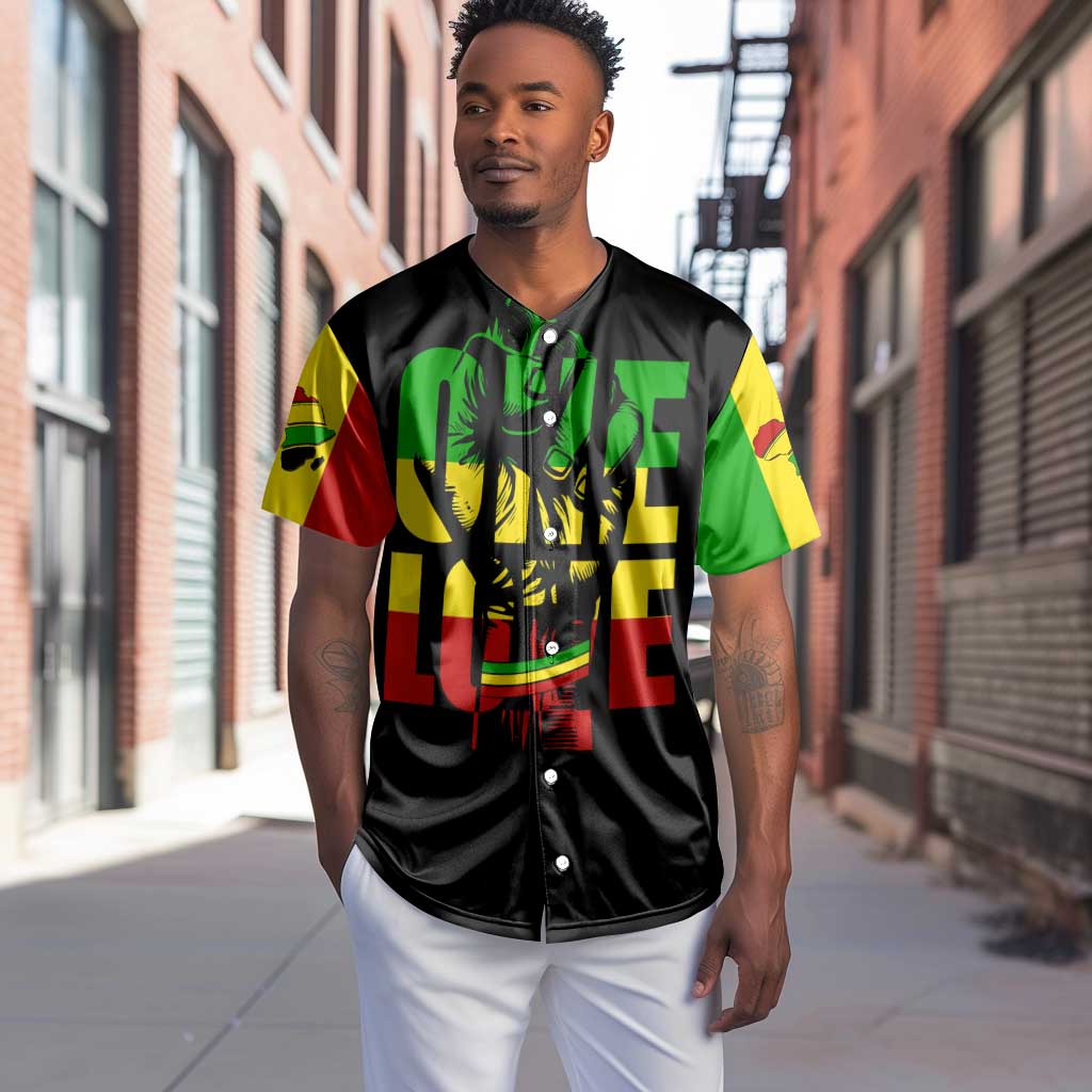 Reggae One Love Baseball Jersey African DT02
