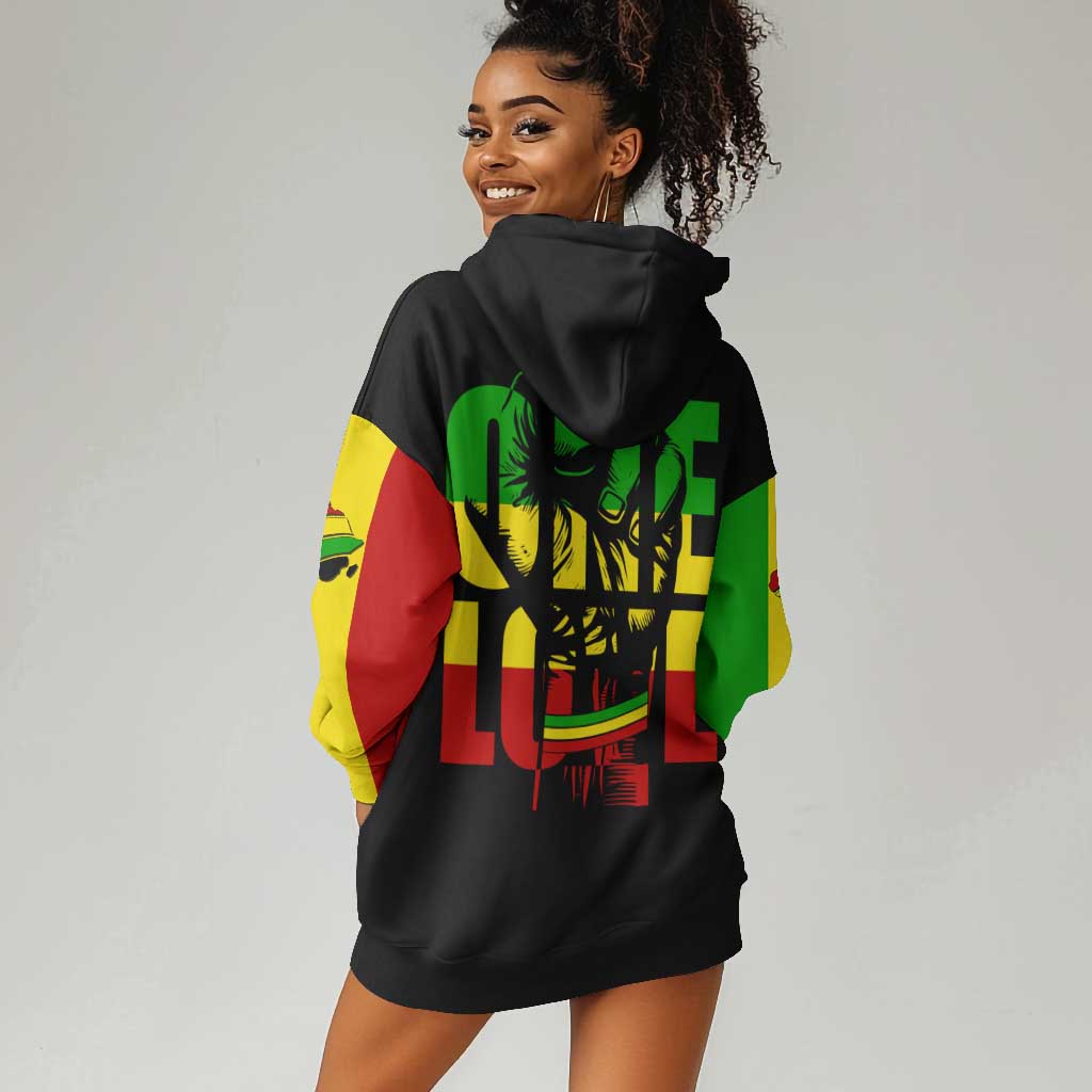 Reggae One Love Hoodie Dress African DT02