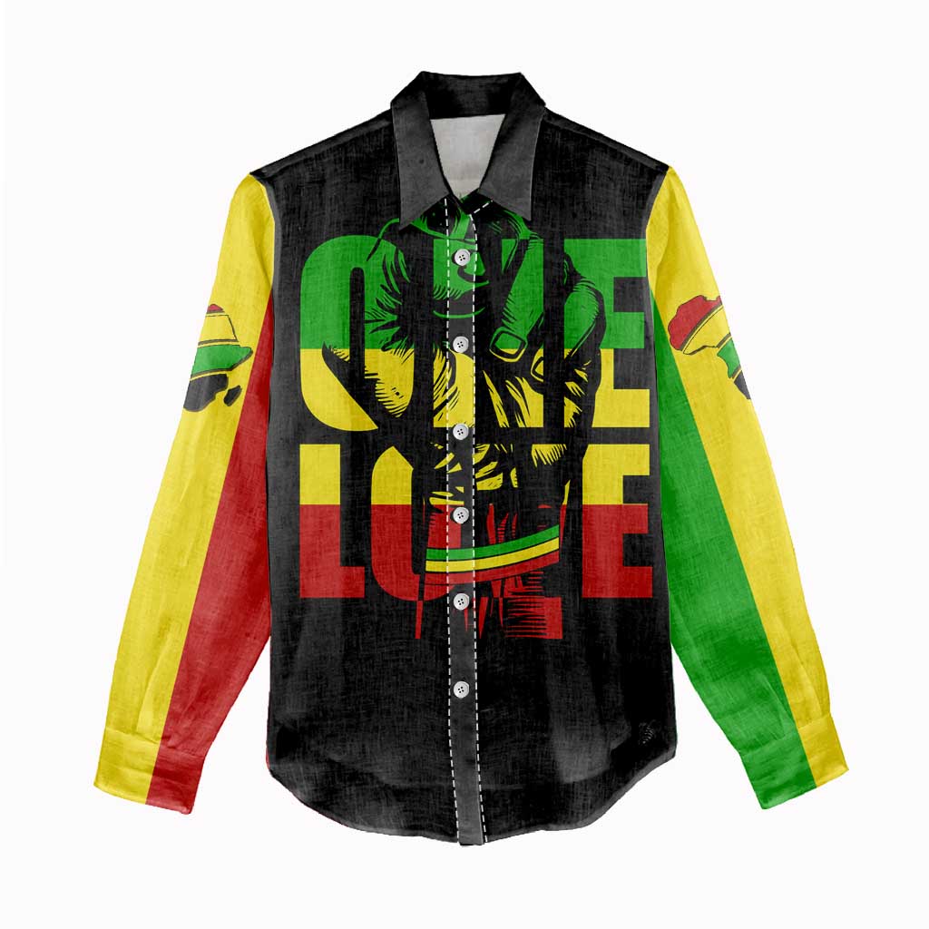Reggae One Love Women Casual Shirt African DT02