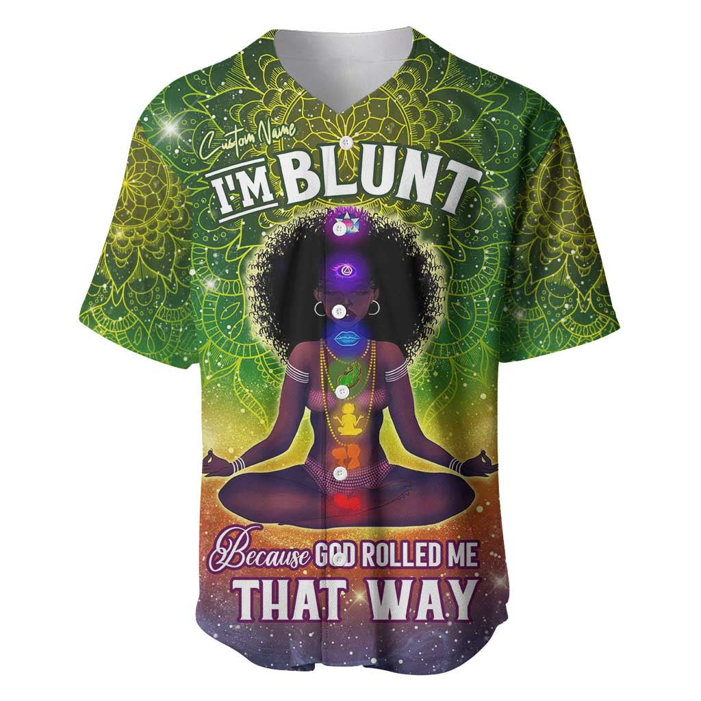 I'm Blunt African Baseball Jersey Black Women Mandala DT02