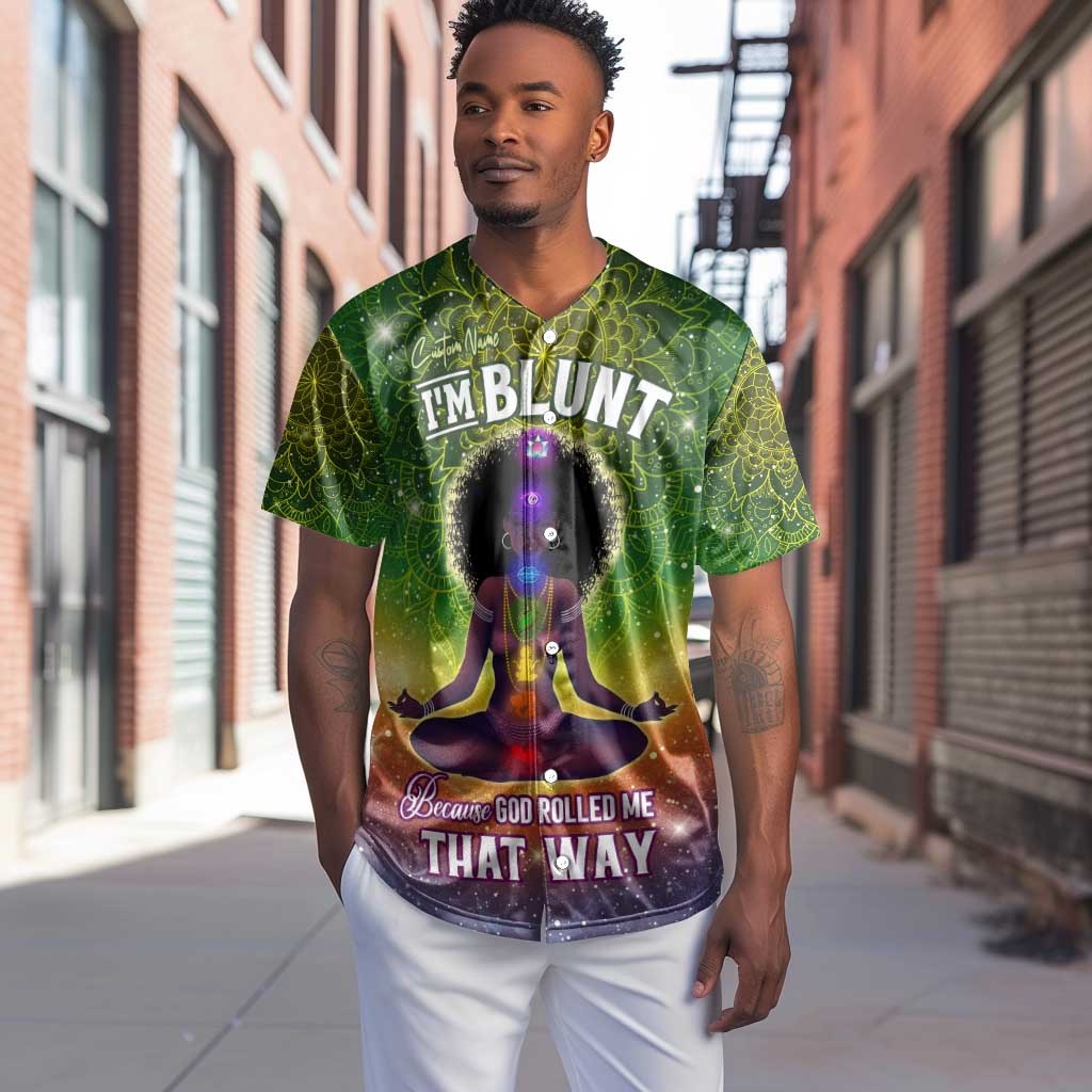 I'm Blunt African Baseball Jersey Black Women Mandala DT02