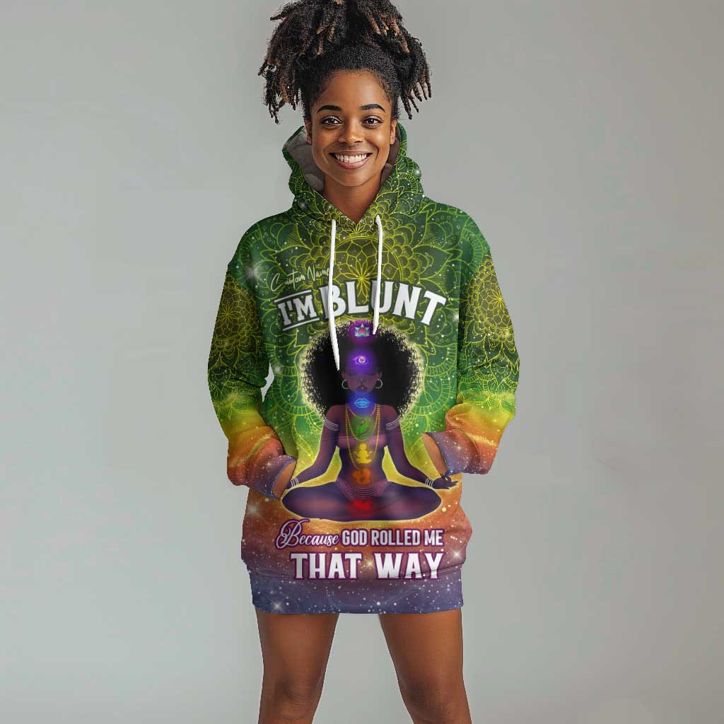 I'm Blunt African Hoodie Dress Black Women Mandala DT02