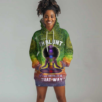 I'm Blunt African Hoodie Dress Black Women Mandala DT02