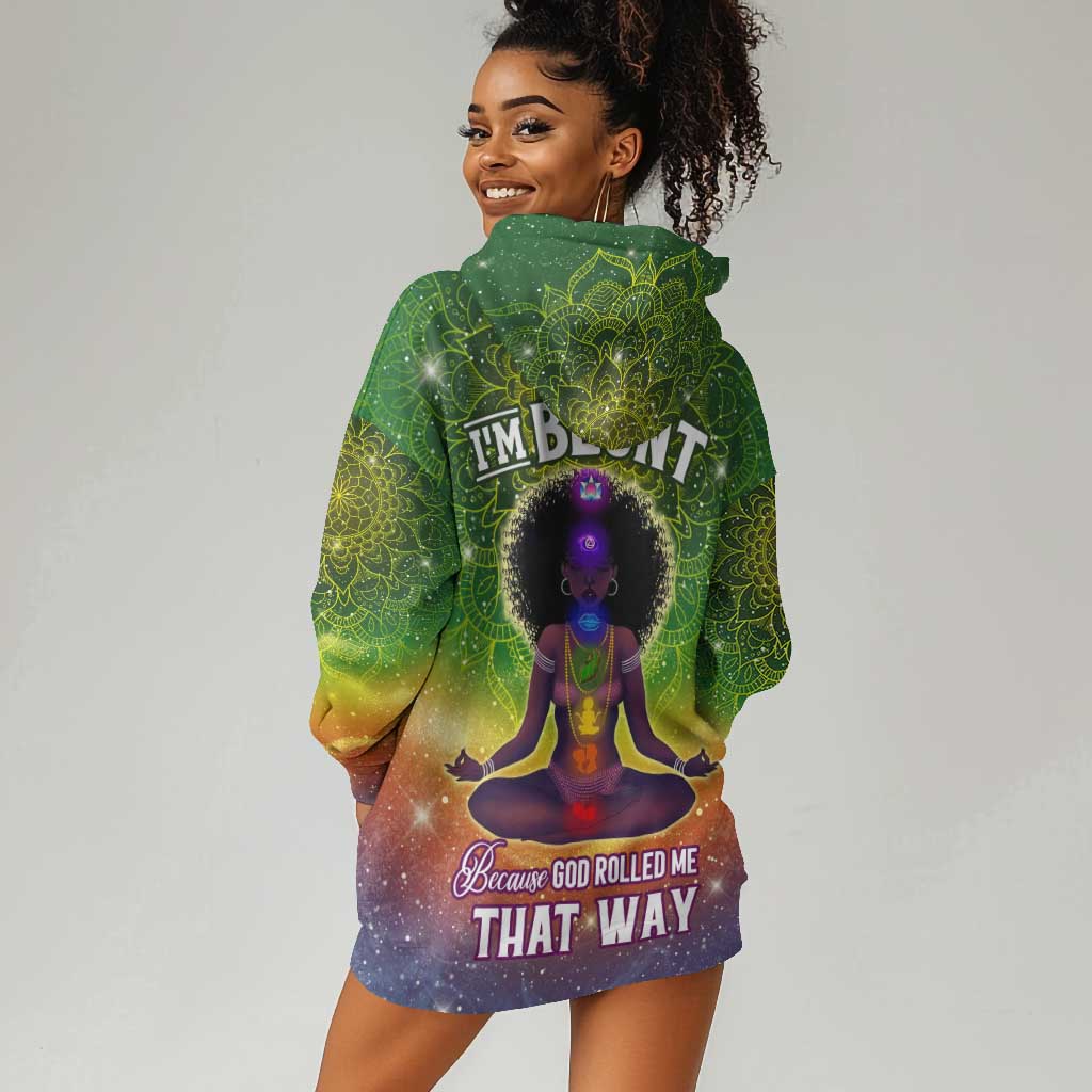 I'm Blunt African Hoodie Dress Black Women Mandala DT02