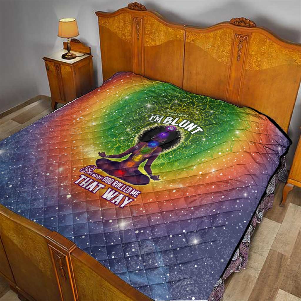 I'm Blunt African Quilt Black Women Mandala DT02