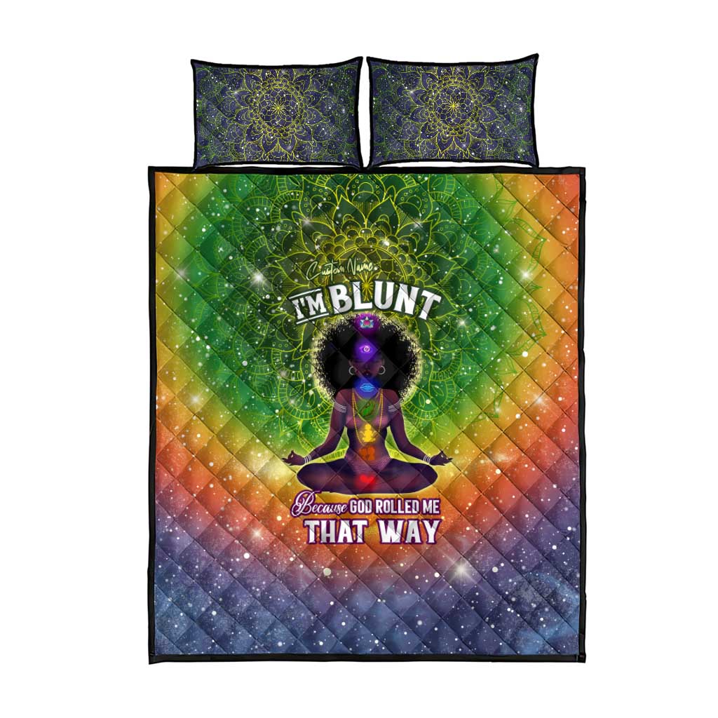 I'm Blunt African Quilt Bed Set Black Women Mandala DT02
