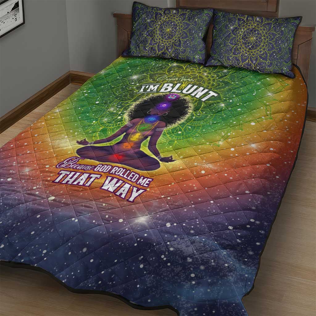 I'm Blunt African Quilt Bed Set Black Women Mandala DT02