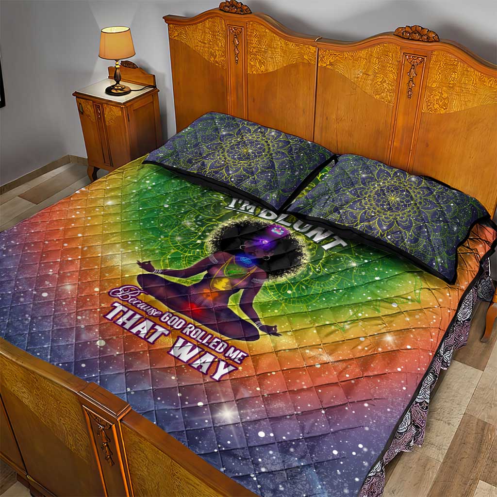 I'm Blunt African Quilt Bed Set Black Women Mandala DT02