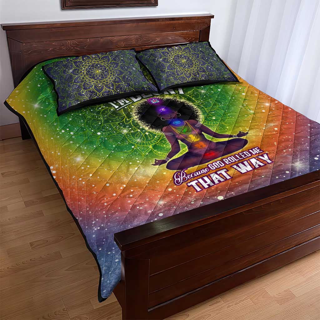 I'm Blunt African Quilt Bed Set Black Women Mandala DT02