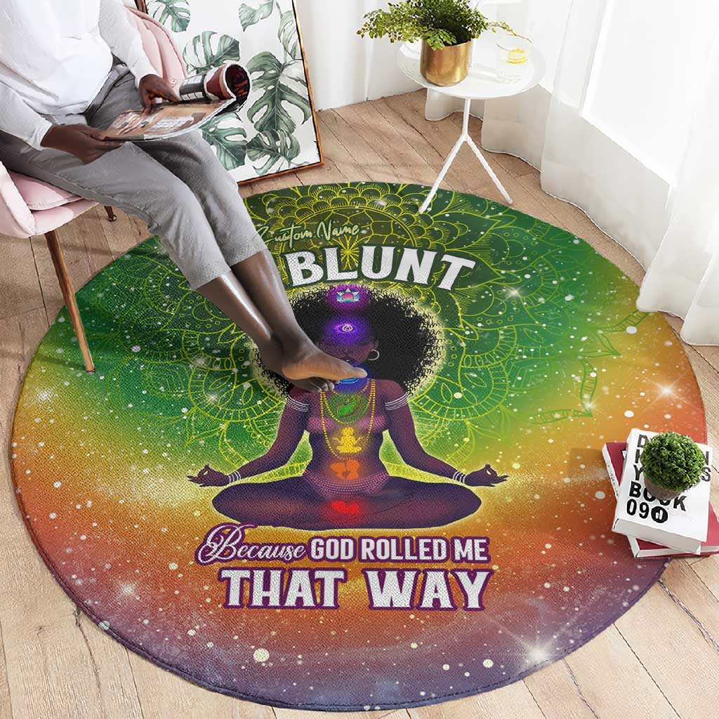 I'm Blunt African Round Carpet Black Women Mandala DT02