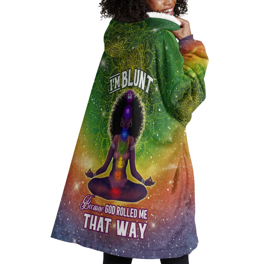 I'm Blunt African Wearable Blanket Hoodie Black Women Mandala DT02