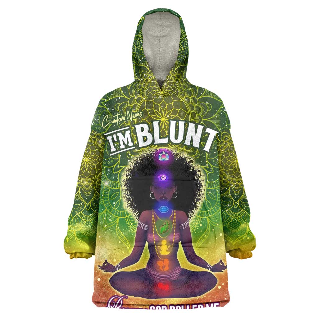 I'm Blunt African Wearable Blanket Hoodie Black Women Mandala DT02