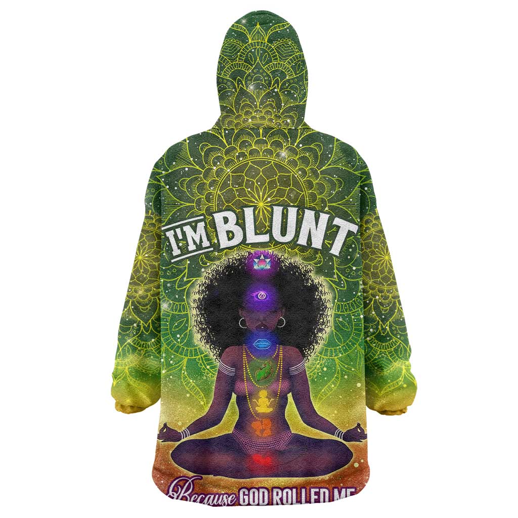 I'm Blunt African Wearable Blanket Hoodie Black Women Mandala DT02