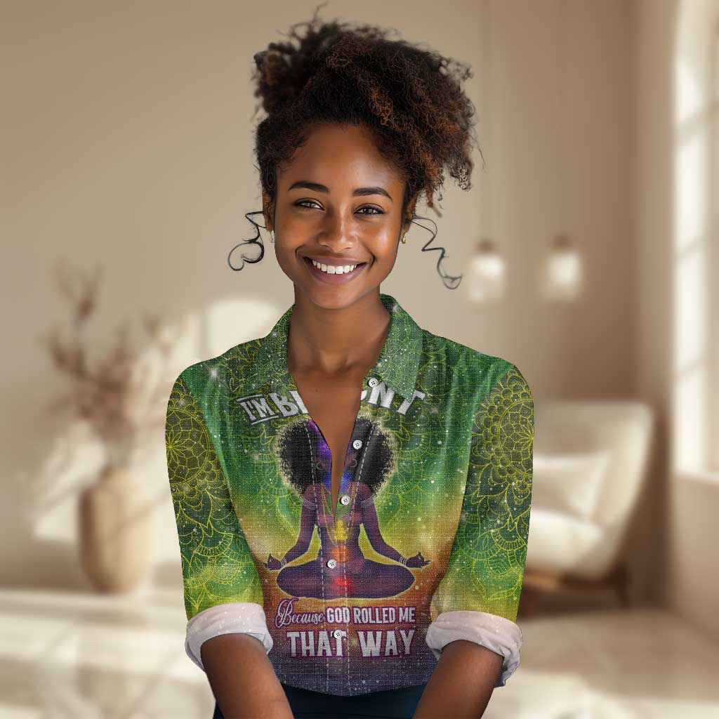 I'm Blunt African Women Casual Shirt Black Women Mandala DT02