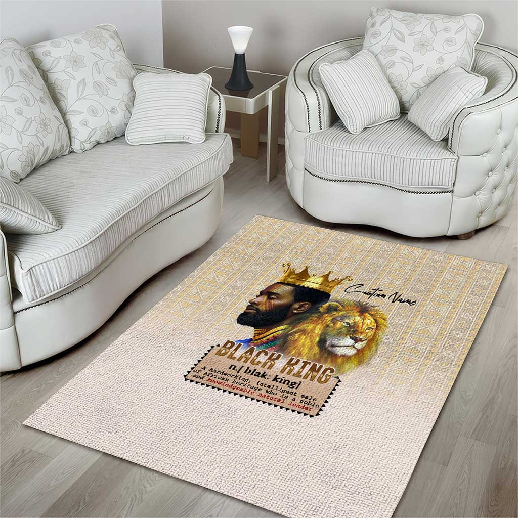 Lion Black King Area Rug African Heritage DT02