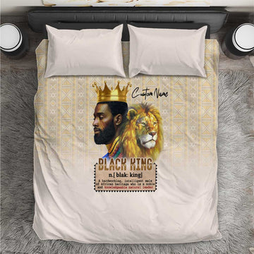 Lion Black King Bedding Set African Heritage DT02