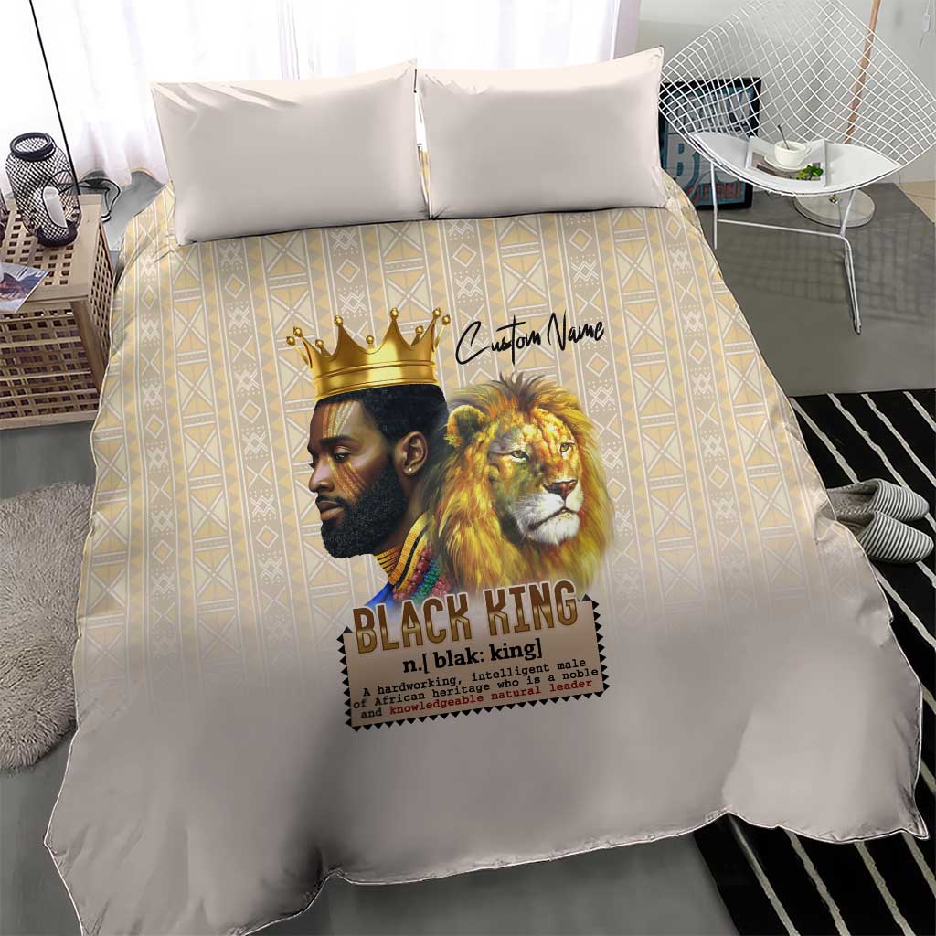 Lion Black King Bedding Set African Heritage DT02