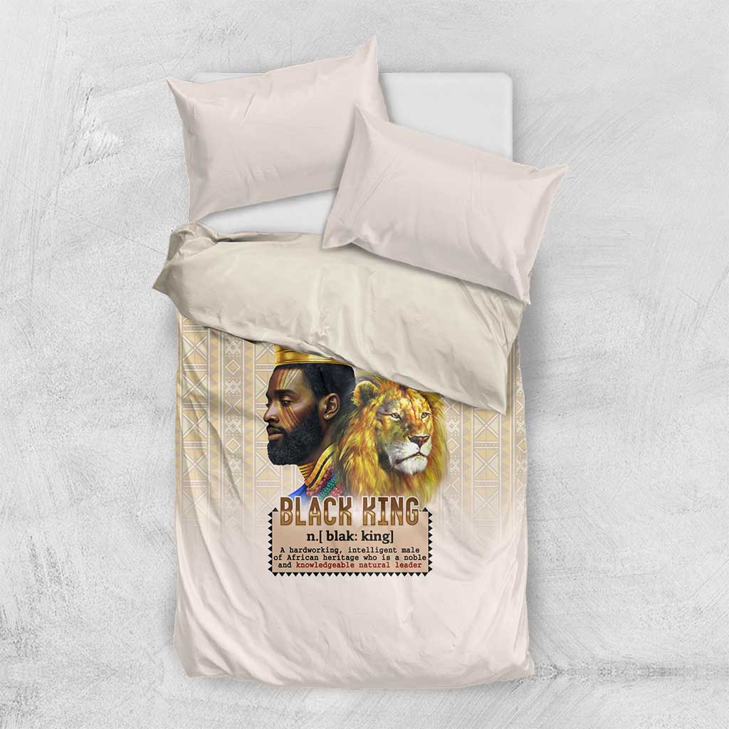 Lion Black King Bedding Set African Heritage DT02