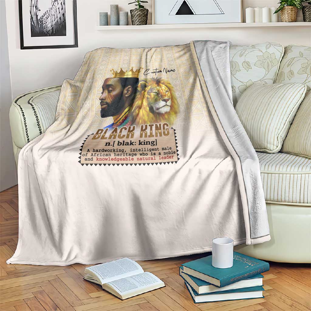 Lion Black King Blanket African Heritage DT02