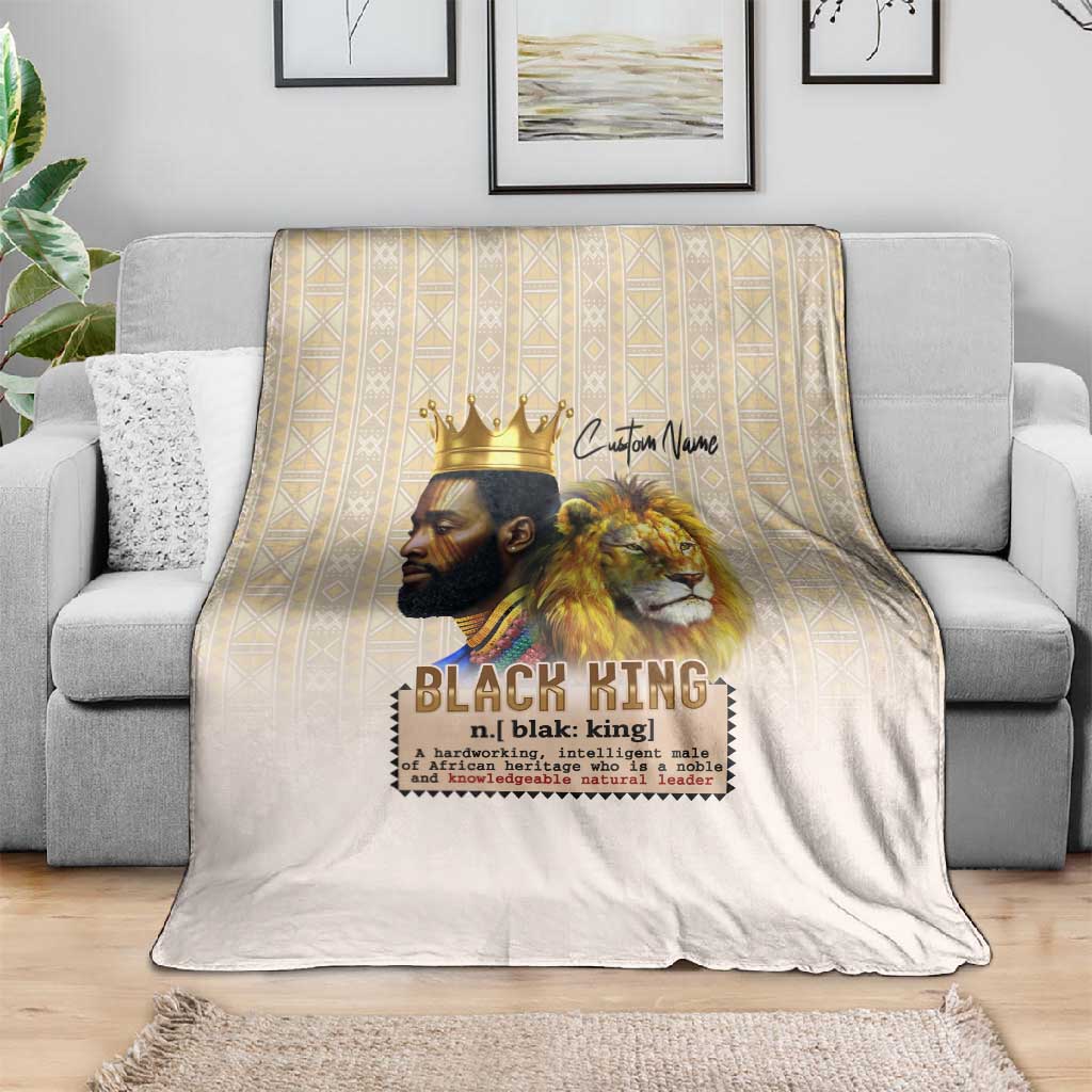 Lion Black King Blanket African Heritage DT02