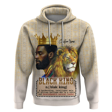 Lion Black King Hoodie African Heritage DT02
