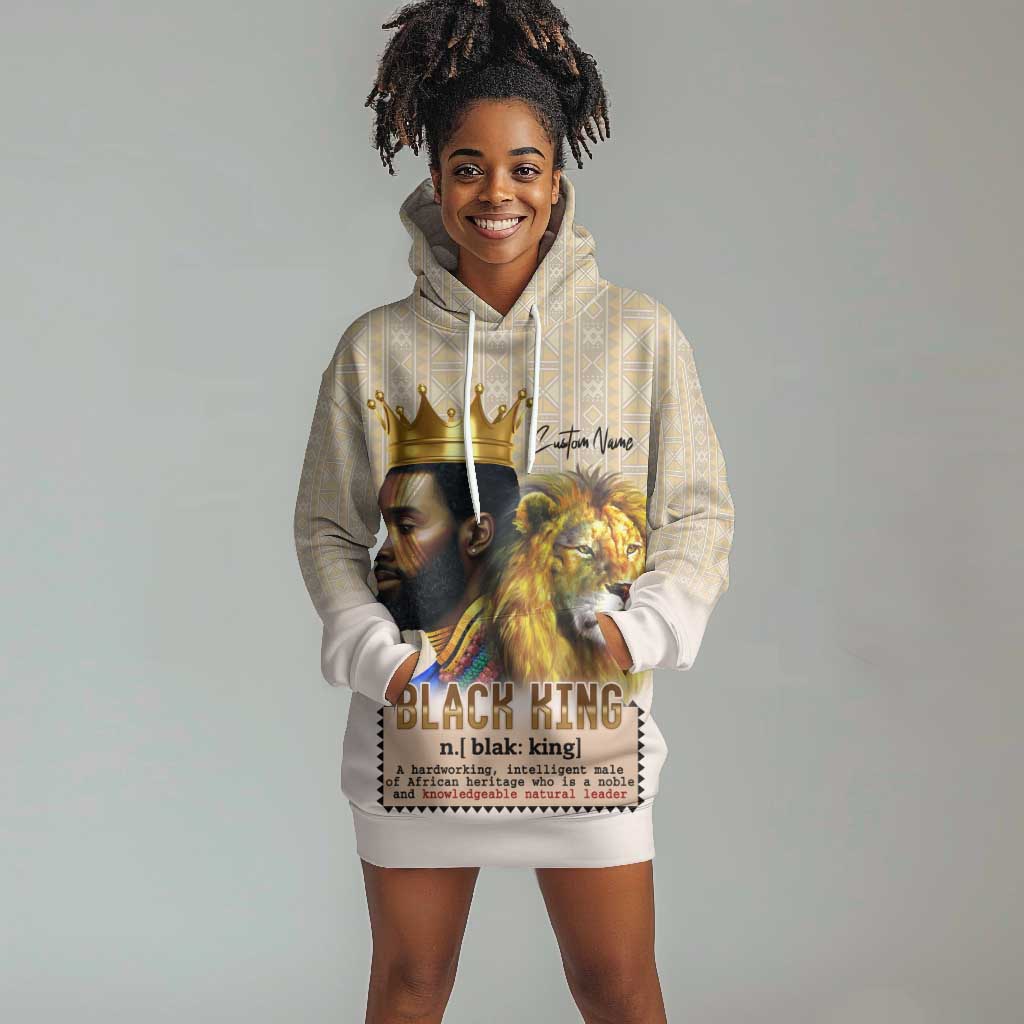 Lion Black King Hoodie Dress African Heritage DT02