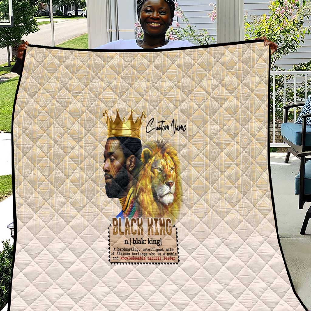 Lion Black King Quilt African Heritage DT02
