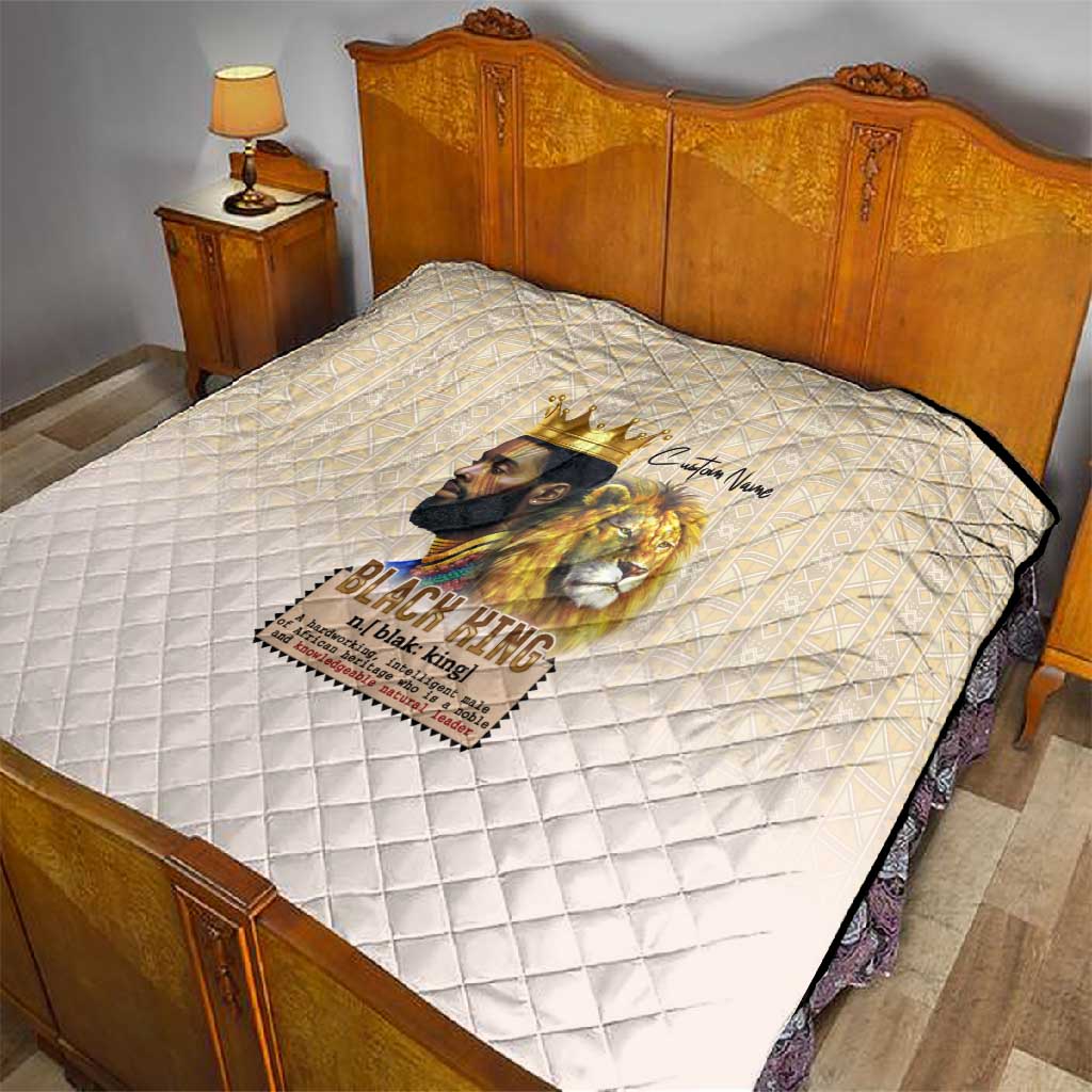 Lion Black King Quilt African Heritage DT02