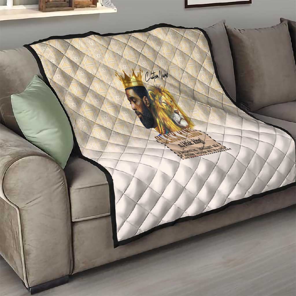 Lion Black King Quilt African Heritage DT02
