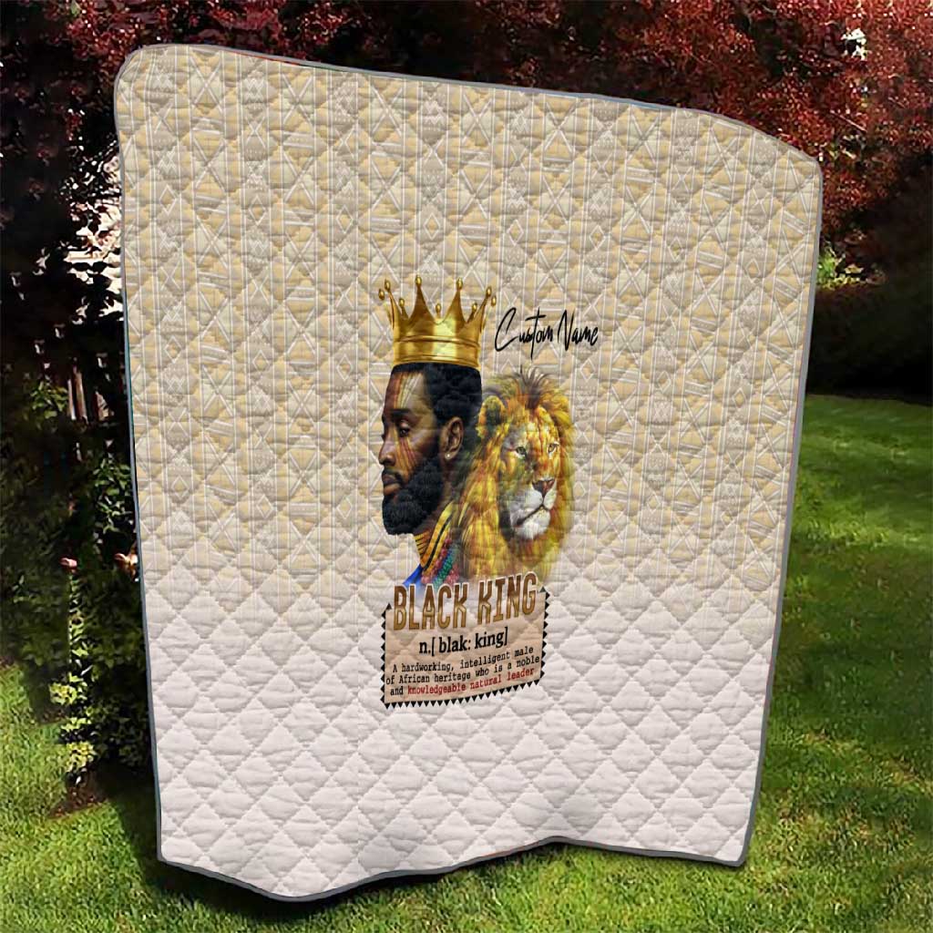 Lion Black King Quilt African Heritage DT02
