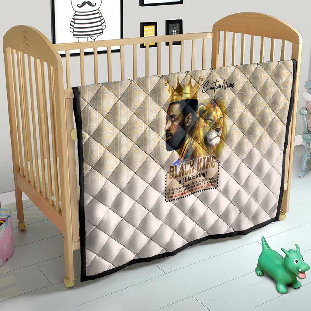 Lion Black King Quilt African Heritage DT02