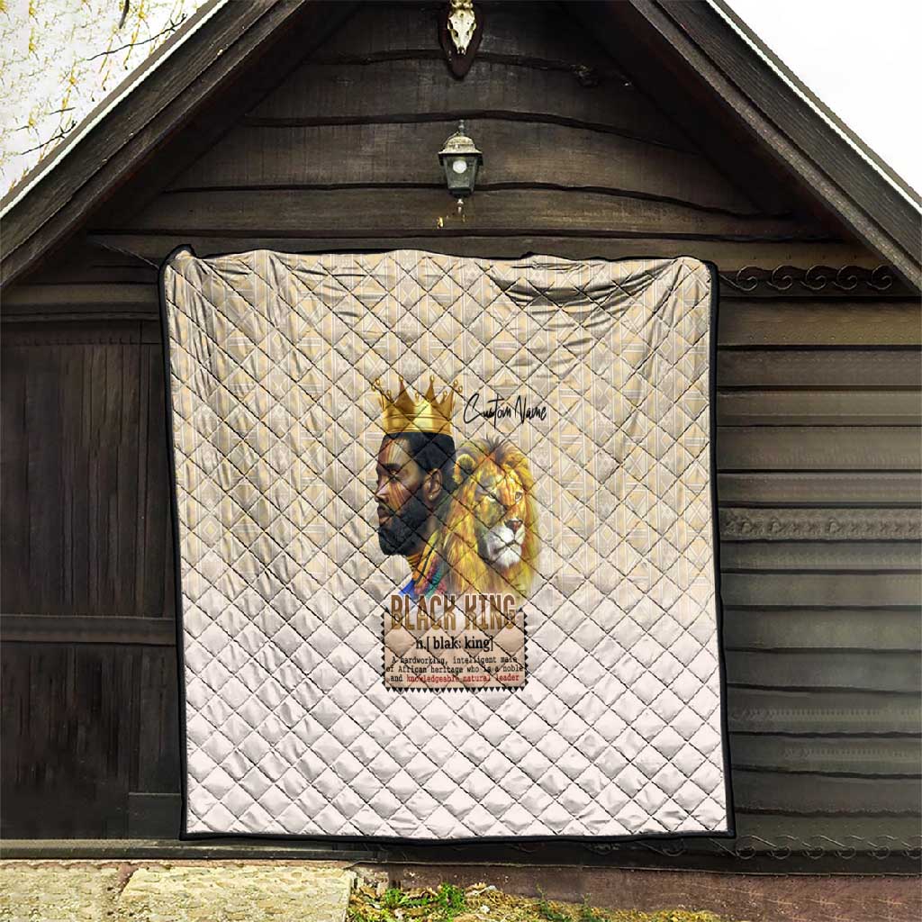 Lion Black King Quilt African Heritage DT02