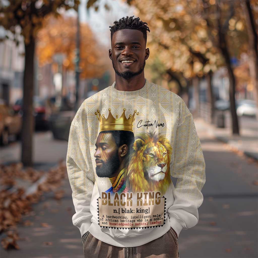 Lion Black King Sweatshirt African Heritage DT02