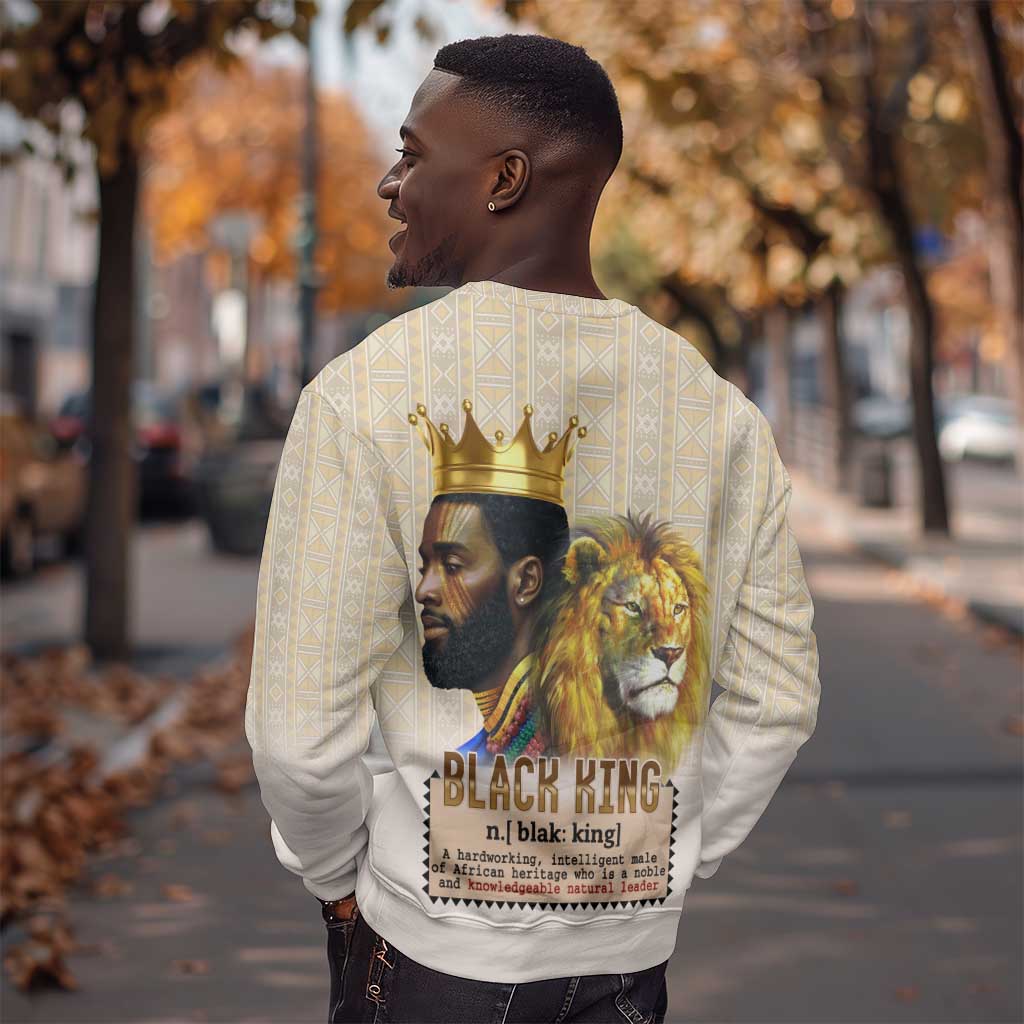 Lion Black King Sweatshirt African Heritage DT02