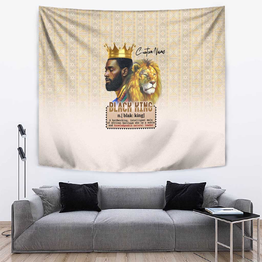 Lion Black King Tapestry African Heritage DT02