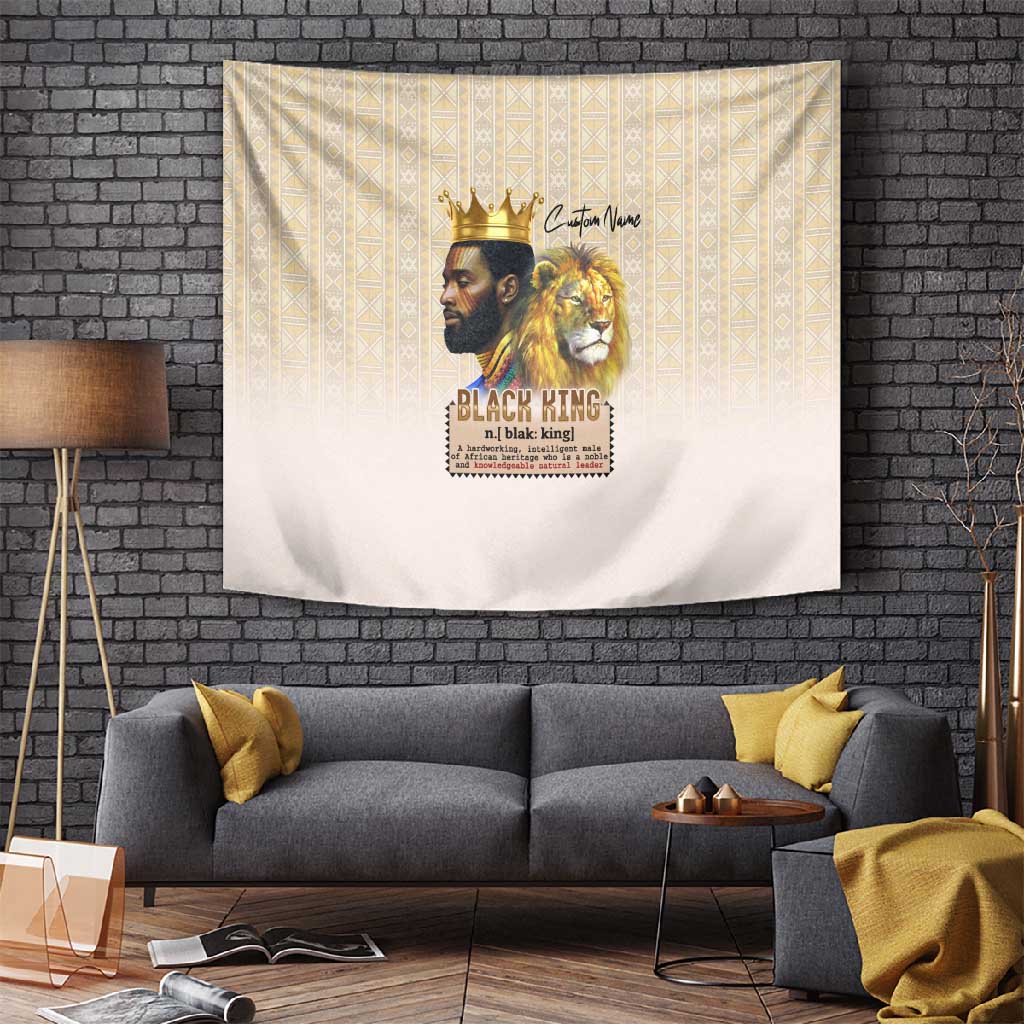 Lion Black King Tapestry African Heritage DT02